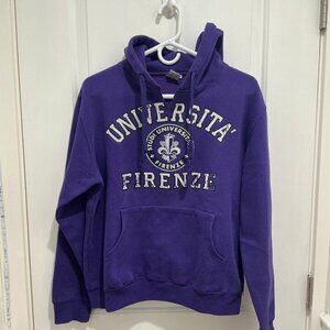 Hoodie sweatshirt, Universita Firenze, Purple, size Large